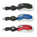 3D Super Mini Optical USB Mouse w/ Retractable Cord (3"x1 3/8")